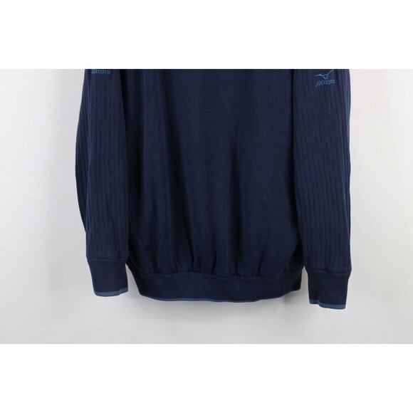 Vintage Mizuno Golf Mens M Spell Out Ribbed Knit WindLite Sweater Jacket Swacket - Picture 3 of 13